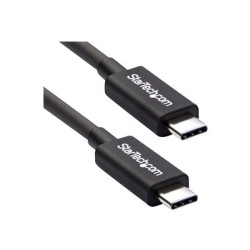 StarTech.com 2m (6.6ft) Thunderbolt 3 Cable, 20Gbps, 100W PD, 4K Video, Thunderbolt-Certified, Compatible w TB4 USB 3.2 DisplayPort - Kabel Thunderbolt - 24 pin USB-C (M) do 24 pin USB-C (M) - Thunderbolt 3 USB DisplayPort - 2 m - cerná - pro P N: CDP2HDUACP, CDP2HDUACPW, MST30C2DPPD