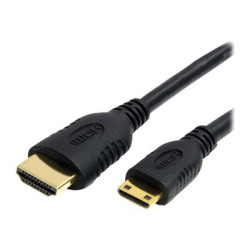 StarTech.com 2m High Speed HDMI Cable with Ethernet HDMI to HDMI Mini - Kabel HDMI s ethernetem - HDMI s piny (male) do 19 pin mini HDMI Type C s piny (male) - 2 m - odstínený - cerná