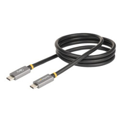 StarTech.com 3ft (1m) USB4 Cable, USB-IF Certified USB-C Cable, 40 Gbps, USB Type-C Data Transfer Cable, 100W Power Delivery, 8K 60Hz, Compatible w Thunderbolt 4 3 USB 3.2 - USB C to C cable (CC1M-40G-USB-CABLE) - USB kabel - 24 pin USB-C (M) do 24 pin USB-C (M) - USB 2.0 USB 3.1 USB 3.2 USB4 Thunderbolt 3 Thunderbolt 4 - 1 m - rychlost prenosu dat až 40 Gbps, USB napájení (100W), podporuje 4K, podpora 8K - cerná