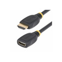 StarTech.com 18in HDMI 2.0 Extension Cable, 4K 60Hz, M F - High Speed - prodlužovací kabel HDMI - HDMI s piny (male) do HDMI se zdírkami (female) - 50 cm - odstínený - cerná - podpora 4K60Hz, pasivní