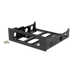 StarTech.com 3.5" to 5.25" Front Bay Adapter - Mount 3.5" HDD in 5.25" Bay - Hard Drive Mounting Bracket w Mounting Screws (BRACKETFDBK) - Bay adaptér pro datový sklad - cerná - pro P N: 25SATSAS35HD, 35FCREADBU3, 35SAT225S3R, HSB225S3R, S251BU31REM, SATBP125VP