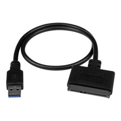 StarTech.com USB 3.1 to 2.5" SATA Hard Drive Adapter - USB 3.1 Gen 2 10Gbps with UASP External HDD SSD Storage Converter (USB312SAT3CB) - Radic úložište - 2.5" - SATA 6Gb s - USB 3.1 (Gen 2) - cerná