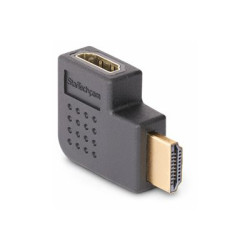 StarTech.com Right Angle HDMI 2.0 Adapter, 90-Degree HDMI Port Saver, M F - High Speed - HDMI adaptér - HDMI s piny (male) do HDMI se zdírkami (female) pravoúhlý - cerná - podpora 4K60Hz, dvousmerný, pasivní
