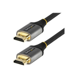 StarTech.com 20in (50cm) HDMI 2.1 Cable 8K - Certified Ultra High Speed HDMI Cable 48Gbps - 8K 60Hz 4K 120Hz HDR10+ eARC - Ultra HD 8K HDMI Cord - Monitor TV Display - Flexible TPE Jacket - Ultra High Speed - HDMI kabel - HDMI s piny (male) do HDMI s piny (male) - 50 cm - odstínený - šedá, cerná - pasivní, podpora 4K120Hz, podpora 8K60Hz (7680 x 4320)