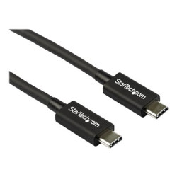 StarTech.com 2.6ft (80cm) Thunderbolt 3 Cable, 40Gbps, 100W PD, 4K 5K Video, Thunderbolt-Certified, Compatible w TB4 USB 3.2 DisplayPort - Kabel Thunderbolt - 24 pin USB-C (M) do 24 pin USB-C (M) - Thunderbolt 3 USB DisplayPort - 80 cm - podporuje 4K, podpora 5K - cerná - pro P N: PEXUSB321C