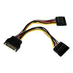 StarTech.com 6in SATA Power Y Splitter Cable Adapter - M F - Power splitter - SATA power (M) to SATA power (F) - 6 in - PYO2SATA - Separátor k napájení - SATA napájení (M) do SATA napájení (F) - 15.2 cm - pro P N: BRACKET125PT, BRACKET125PTP, BRACKET425F, PEXUSB311AC3, S251BU31REM, SATBP125VP