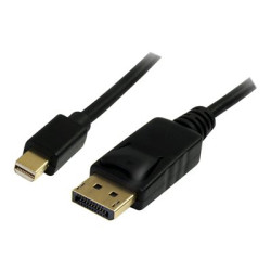 StarTech.com 2m Mini DisplayPort to DisplayPort 1.2 Cable DisplayPort 4k - Kabel DisplayPort - Mini DisplayPort (M) do DisplayPort (M) - 2 m - opatrený západkou - cerná