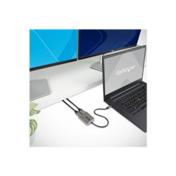 StarTech.com USB-C to Dual HDMI MST HUB, Dual HDMI 4K 60Hz, USB Type C Multi Monitor Adapter for Laptop w 1ft (30cm) cable, DP 1.4 Multi-Stream Transport Hub, USB Type C to 2x HDMI Ports - USB-C to HDMI Splitter (MST14CD122HD) - Video adaptér - 24 pin USB-C s piny (male) do HDMI se zdírkami (female) - šedá