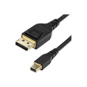 StarTech.com 6ft (2m) VESA Certified Mini DisplayPort to DisplayPort 1.4 Cable, 8K 60Hz HBR3 HDR, Super UHD mDP to DP 1.4 Cord, Slim (34 AWG) Ultra HD 4K 120Hz, Monitor Video Cable - mDP to DP Cable (DP14MDPMM2MB) - Kabel DisplayPort - Mini DisplayPort (M) s jazýckem do DisplayPort (M) s jazýckem - DisplayPort 1.4 - 2 m - podpora 8K - cerná