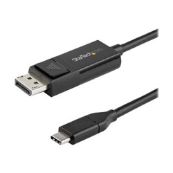 StarTech.com 3ft (1m) USB C to DisplayPort 1.2 Cable 4K 60Hz, Bidirectional DP to USB-C or USB-C to DP Reversible Video Adapter Cable, HBR2 HDR, USB Type C Thunderbolt 3 Monitor Cable - 4K USB-C to DP Cable - Kabel DisplayPort - 24 pin USB-C (M) do DisplayPort (F) - USB 3.1 Thunderbolt 3 DisplayPort 1.2 - 1 m - podporuje 4K, aktivní - cerná