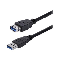 StarTech.com 1m Black SuperSpeed USB 3.0 Extension Cable A to A - Male to Female USB 3 Extension Cable Cord 1 m (USB3SEXT1MBK) - Prodlužovací šnura USB - USB typ A (M) do USB typ A (F) - USB 3.0 - 1 m - cerná - pro P N: BNDDKT30CAHV, SV211DPUA4K, SV211HDUA4K, USB2001EXT2NA, USB2002EXT2NA, USB2004EXT2NA
