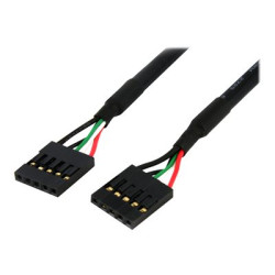 StarTech.com 24in Internal 5 pin USB IDC Motherboard Header Cable F F - USB cable - 5 pin IDC (F) to 5 pin IDC (F) - USB 2.0 - 2 ft - black - USBINT5PIN24 - Kabel USB - 5 pin IDC (F) do 5 pin IDC (F) - USB 2.0 - 60.7 cm - cerná