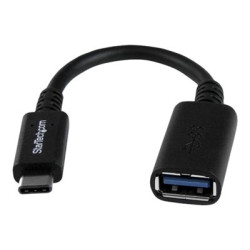 StarTech.com USB-C to USB Adapter - 6in - USB-IF Certified - USB-C to USB-A - USB 3.1 Gen 1 - USB C Adapter - USB Type C (USB31CAADP) - USB adaptér - 24 pin USB-C (M) do USB typ A (F) - USB 3.0 - 15.2 cm - cerná - pro P N: DK31C3HDPD, DK31C3HDPDUE, DKM30CHDPD, DKM30CHDPDUE, PEXUSB312A1C1H, PEXUSB312A2C2V