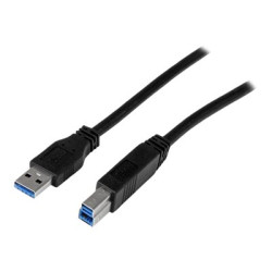 StarTech.com 2m 6 ft Certified SuperSpeed USB 3.0 A to B Cable Cord - USB 3 Cable - 1x USB 3.0 A (M), 1x USB 3.0 B (M) - 2 meter, Black (USB3CAB2M) - Kabel USB - USB Type B (M) do USB typ A (M) - USB 3.0 - 2 m - lisovaný - cerná - pro P N: KITBXDOCKPEU, KITBXDOCKPNA, KITBXDOCKPUK, SV231HU34K6, SV231QDPU34K, SV431HU34K6