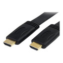 StarTech.com 6 ft Flat High Speed HDMI Cable with Ethernet - Ultra HD 4k x 2k HDMI Cable - HDMI to HDMI M M - Flat HDMI Cable (HDMIMM6FL) - Kabel HDMI s ethernetem - HDMI s piny (male) do HDMI s piny (male) - 1.8 m - cerná