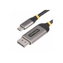 StarTech.com 10ft (3m) USB-C to DisplayPort Adapter Cable, 8K 60Hz - Kabel adaptéru - 24 pin USB-C (M) do DisplayPort (M) s jazýckem - USB4 Thunderbolt 3 Thunderbolt 4 DisplayPort 1.4 - 3 m - podpora 8K60Hz, podpora 4K144Hz - cerná, šedá