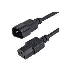 StarTech.com 1m (3ft) Power Extension Cord, C14 to C13, 10A 125V, 18AWG, Black Computer Power Cord Extension, Power Supply Extension Cable, IEC-320-C14 to IEC-320-C13 AC Power Cable - UL Listed - Prodlužovací šnura - power IEC 60320 C13 do IEC 60320 C14 - 1 m - cerná