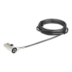 StarTech.com 6.5? (2m) Laptop Cable Lock, 4 Digit Combination Laptop Desktop Security Cable Lock for Wedge Slot Computers Laptops, Anti-Theft Vinyl-Coated Steel Combo Cable Lock, Portable - Wedge Slot Laptop Lock (LTLOCKNBL) - Bezpecnostní kabelový zámek - stríbrná, cerná - 2 m - kompatibilní s TAA