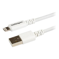 StarTech.com 3m (10ft) Long White AppleŽ 8-pin Lightning Connector to USB Cable for iPhone iPod iPad - Charge and Sync Cable (USBLT3MW) - Kabel Lightning - Lightning s piny (male) do USB s piny (male) - 3 m - bílá - pro P N: KITBXAVHDPEU, KITBXAVHDPNA, KITBXAVHDPUK, KITBXDOCKPEU, KITBXDOCKPUK, KITBZDOCK