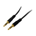 StarTech.com 3.5mm Audio Cable - 3 ft - Slim - M M - AUX Cable - Male to Male Audio Cable - AUX Cord - Headphone Cable - Auxiliary Cable (MU3MMS) - Audio kabel - mini-phone stereo 3.5 mm s piny (male) do mini-phone stereo 3.5 mm s piny (male) - 91 cm - cerná - pro P N: RKCOND17HD, SV231DPU34K, SV431DPDDUA2, SV431DPUA2, USBC2VGCAPRO, UVCHDCAP