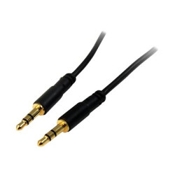 StarTech.com 3.5mm Audio Cable - 3 ft - Slim - M M - AUX Cable - Male to Male Audio Cable - AUX Cord - Headphone Cable - Auxiliary Cable (MU3MMS) - Audio kabel - mini-phone stereo 3.5 mm s piny (male) do mini-phone stereo 3.5 mm s piny (male) - 91 cm - cerná - pro P N: RKCOND17HD, SV231DPU34K, SV431DPDDUA2, SV431DPUA2, USBC2VGCAPRO, UVCHDCAP