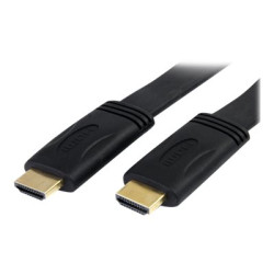 StarTech.com 5m Flat High Speed HDMI Cable with Ethernet Ultra HD 4kx2k - Kabel HDMI s ethernetem - HDMI s piny (male) do HDMI s piny (male) - 5 m - odstínený - cerná