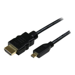 StarTech.com 3m High Speed HDMIŽ Cable with Ethernet - HDMI to HDMI Micro - M M - 3 Meter HDMI (A) to HDMI Micro (D) Cable (HDADMM3M) - Kabel HDMI s ethernetem - HDMI s piny (male) do 19 pin micro HDMI Type D s piny (male) - 3 m - odstínený - cerná