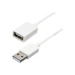 StarTech.com 1m White USB 2.0 Extension Cable Cord - A to A - USB Male to Female Cable - 1x USB A (M), 1x USB A (F) - White, 1 meter (USBEXTPAA1MW) - Prodlužovací šnura USB - USB (F) do USB (M) - USB 2.0 - 1 m - lisovaný - bílá - pro P N: MSDREADU2OTG, USBEXTPAA2MW, USBEXTPAA3MW, USBPAUB1MW, USBPAUB2MW, USBPAUB50CMW