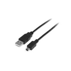 StarTech.com 1m Mini USB 2.0 Cable A to Mini B M M - Kabel USB - USB (M) do mini-USB typ B (M) - USB 2.0 - 1 m - cerná