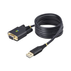 StarTech.com 6.6ft 2m USB to Null Modem Serial Adapter Cable, FTDI, RS232 - USB sériový kabel - USB (M) do DB-9 (F) - 2 m - cerná