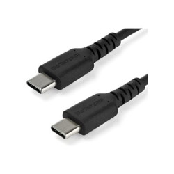 StarTech.com 2m USB C Charging Cable, Durable Fast Charge & Sync USB 2.0 Type C to USB C Laptop Charger Cord, TPE Jacket Aramid Fiber M M 60W Black, Samsung S10, S20 iPad Pro MS Surface - Heavy Duty and Rugged - USB kabel - 24 pin USB-C (M) rovné do 24 pin USB-C (M) rovné - USB 2.0 - 2 m - cerná - pro P N: CDP2HDUACP2, SECTBLTDT, STNDTBLTMOB