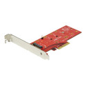 StarTech.com M2 PCIe SSD Adapter - x4 PCIe 3.0 NVMe AHCI NGFF M-Key - Low Profile and Full Profile - SSD PCIe M.2 Adapter (PEX4M2E1) - Adaptér rozhraní - M.2 - Expansion Slot to M.2 - M.2 Card - PCIe x4 - cervená - pro P N: BNDTB10GI, BNDTB210GSFP, BNDTB310GNDP, BNDTB410GSFP, BNDTB4M2E1, BNDTBUSB3142