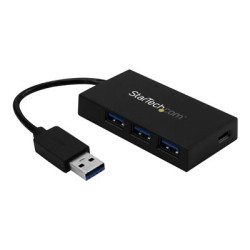 StarTech.com 4 Port USB 3.0 Hub, USB Type-A Hub with 1x USB-C & 3x USB-A Ports (SuperSpeed 5Gbps), USB Bus Powered, USB 3.1 USB 3.2 Gen 1 Adapter Hub, Portable USB Hub for Laptop Desktop - Windows macOS Linux (HB30A3A1CFB) - Rozbocovac - 4 x SuperSpeed USB 3.0 - desktop - pro P N: CFASTRWU3C, SDMSDRWU3AC