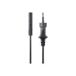 StarTech.com 1m (3ft) Laptop Power Cord, EU Plug to C7, 2.5A 250V, 18AWG, Notebook Laptop Replacement AC Power Cord, Printer Power Brick Cord, Europlug to IEC 60320 C7 - Laptop Charger Cable, UL Listed - Elektrický kabel - power IEC 60320 C7 do Eurozástrcka (M) - AC 250 V - 1 m - cerná