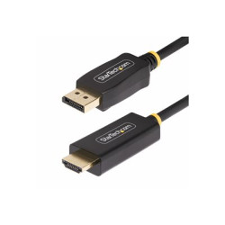 StarTech.com 3.3ft (1m) DisplayPort to HDMI Adapter Cable, 4K 60Hz with HDR, DP to HDMI 2.0b, Active Video Converter, DisplayPort Desktop to HDMI Monitor, M M - DisplayPort to HDMI Cord (3F-DP-HDMI-4K60-HDR) - Kabel adaptéru - DisplayPort s piny (male) do HDMI s piny (male) - 1 m - cerná - podpora 4K60Hz, podpora HDR