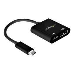 StarTech.com USB C to DisplayPort Adapter with Power Delivery, 8K 60Hz 4K 120Hz USB Type C to DP 1.4 Monitor Video Converter w 60W PD Pass-Through Charging, HBR3, Thunderbolt 3 Compatible - USB-C Male to DP Female (CDP2DP14UCPB) - Adaptér USB DisplayPort - 24 pin USB-C (M) do DisplayPort, 24 pin USB-C (F) - Thunderbolt 3 DisplayPort 1.4 - podpora 8K, aktivní - cerná