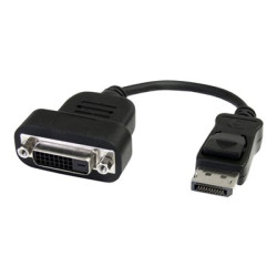 StarTech.com DisplayPort to DVI Adapter - Active Conversion - 1920x1200 - DP to DVI Single Link Converter for DVI-D Display (DP2DVIS) - Adaptér DisplayPort - DisplayPort (M) do DVI-D (F) - 20 cm - cerná - pro P N: DKM30CHDPD, DKM30CHDPDUE, SV231QDPU34K, TB32DP14, TB3CDK2DPUE, TB3CDOCKDP, TB3DKM2DPL
