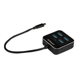 StarTech.com 4-Port USB C Hub, USB-C to 4x USB-A Ports, SuperSpeed 10Gbps USB 3.1 USB 3.2 Gen 2 Type-C Hub, USB Bus Powered, Portable Compact USB-C to USB Adapter Hub for Laptop, Aluminum - Windows macOS Linux (HB31C4AB) - Rozbocovac - 4 x SuperSpeed USB 3.0 - desktop - pro P N: PEXUSB321C