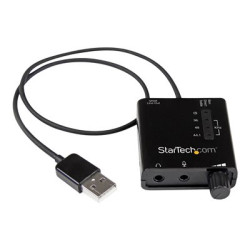 StarTech.com USB Sound Card w SPDIF Digital Audio & Stereo Mic - External Sound Card for Laptop or PC - SPDIF Output (ICUSBAUDIO2D) - Zvuková karta - 24 bitu - 96 kHz - stereo - USB 2.0 - pro P N: MU15MMS, MU6MMS