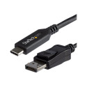 StarTech.com 6ft 1.8m USB C to DisplayPort 1.4 Cable, 4K 5K 8K USB Type-C to DP 1.4 Alt Mode Video Adapter Converter, HBR3 HDR DSC, 8K 60Hz DP 1.4 Monitor Cable for USB-C and Thunderbolt 3 - 8K USB-C to DP Cable - Externí video adaptér - USB-C - DisplayPort - cerná - pro P N: TB4CDOCK