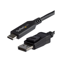 StarTech.com 6ft 1.8m USB C to DisplayPort 1.4 Cable, 4K 5K 8K USB Type-C to DP 1.4 Alt Mode Video Adapter Converter, HBR3 HDR DSC, 8K 60Hz DP 1.4 Monitor Cable for USB-C and Thunderbolt 3 - 8K USB-C to DP Cable - Externí video adaptér - USB-C - DisplayPort - cerná - pro P N: TB4CDOCK
