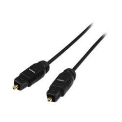 StarTech.com 15 ft Thin Toslink Digital Optical SPDIF Audio Cable - 15ft 15 Feet Optical Audio Cable (THINTOS15) - Digitální audio kabel (optický) - SPDIF - TOSLINK s piny (male) do TOSLINK s piny (male) - 4.6 m - optické vlákno - cerná - pro P N: FPCEILPTBLP, FPWARTB1M, FPWFXBAT, FPWTLTBAT, HD202A, STNDMTV100, STNDMTV70