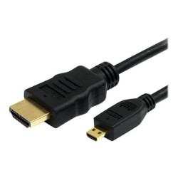 StarTech.com 1m High Speed HDMI Cable with Ethernet HDMI to HDMI Micro - Kabel HDMI s ethernetem - HDMI s piny (male) do 19 pin micro HDMI Type D s piny (male) - 1 m - cerná