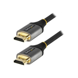 StarTech.com 12ft (4m) HDMI 2.1 Cable, Certified Ultra High Speed HDMI Cable 48Gbps, 8K 60Hz 4K 120Hz HDR10+ eARC, Ultra HD 8K HDMI Cable Cord w TPE Jacket, For UHD Monitor TV Display - Dolby Vision Atmos, DTS-HD (HDMM21V4M) - Ultra High Speed - kabel HDMI s ethernetem - HDMI s piny (male) do HDMI s piny (male) - 4 m - odstínený - šedá, cerná - pasivní, podpora 4K120Hz, podpora 8K60Hz (7680 x 4320) - pro P N: 4PORT-8K-HDMI-SWITCH