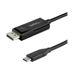 StarTech.com 6ft 2m USB C to DisplayPort 1.4 Cable 8K 60Hz 4K, Bidirectional DP to USB-C or USB-C to DP Reversible Video Adapter Cable, HBR3 HDR DSC, USB Type C Thunderbolt 3 Monitor Cable - 8K USB-C to DP Cable - Kabel DisplayPort - 24 pin USB-C (M) do DisplayPort (M) - USB 3.1 Thunderbolt 3 DisplayPort 1.4 - 2 m - aktivní, podpora 8K UHD (7680 x 4320) - cerná