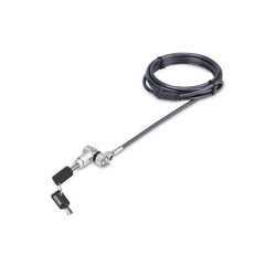StarTech.com Universal Laptop Lock 6.6ft (2m), Security Cable For Notebook Compatible With Noble WedgeŽ Nano K-Slot; Keyed Locking Cable - Anti-Theft Cut-Resistant Steel Cable (UNIVK-LAPTOP-LOCK) - Bezpecnostní kabelový zámek - stríbrná, cerná - 2 m