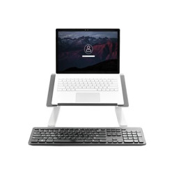 StarTech.com Adjustable Laptop Stand - Heavy Duty Steel & Aluminum - 3 Height Settings - Tilted - Ergonomic Laptop Riser for Desk (LTSTND) - Stojánek na notebook - desktop - 17" - cerná, stríbrná