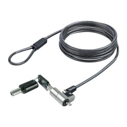 StarTech.com Nano Laptop Cable Lock, 6ft (2m), Anti-Theft Keyed Lock, Security Cable Locks Nano Slot Computers, For HP EliteBook Lenovo ThinkPad X1 2-1 Laptops, Cut-Resistant Steel Cable Lock For Laptop (NANOK-LAPTOP-LOCK) - Bezpecnostní kabelový zámek - stríbrná, cerná - 2 m