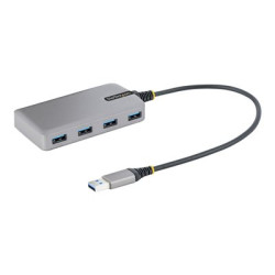 StarTech.com 4-Port USB Hub, USB 3.0 5Gbps, Bus Powered, USB-A to 4x USB-A Hub with Optional Auxiliary Power Input, Portable Desktop Laptop USB Hub with 1ft (30cm) Attached Cable - USB Expansion Hub (5G4AB-USB-A-HUB) - Rozbocovac - 4 x USB 3.2 Gen 1 + 1 x micro-USB - desktop