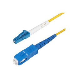 StarTech.com 5m (16.4ft) LC to SC (UPC) OS2 Single Mode Fiber Cable - Patch kabel - jednoduchý režim LC UPC (M) do jednoduchý režim SC UPC (M) - 5 m - 2 mm - optické vlákno - simplex - 9 125 mikron - OS1 OS2 - neobsahuje halogen, dvousmerný, pasivní - žlutá